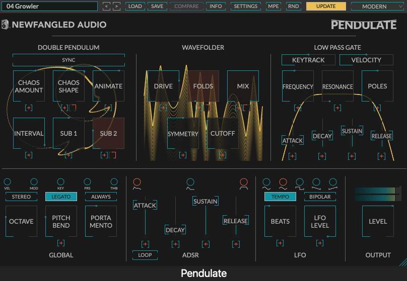 Pendulate synth by Newfangled Audio
