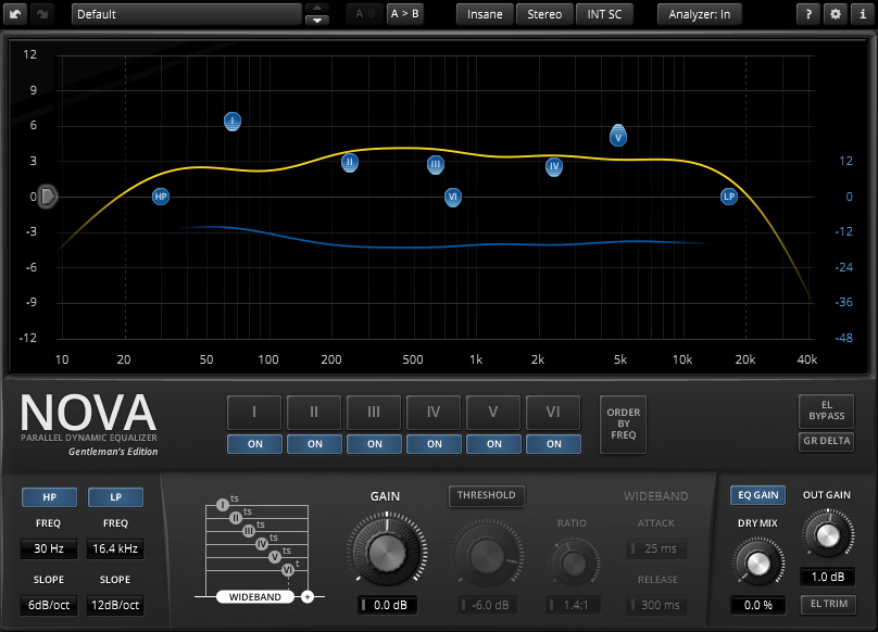 The TDR Nova EQ plugin