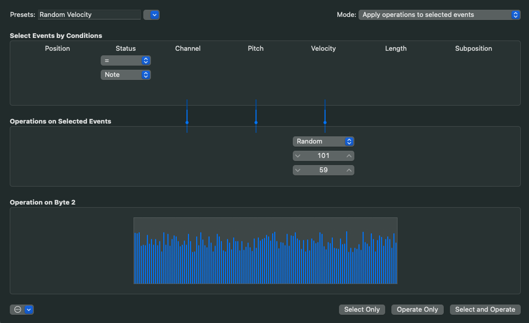 Transform MIDI Velocity