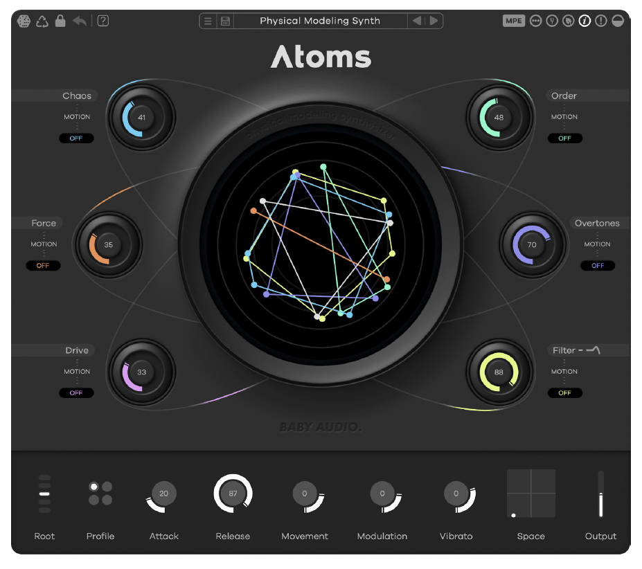 Atoms physical modeling synth