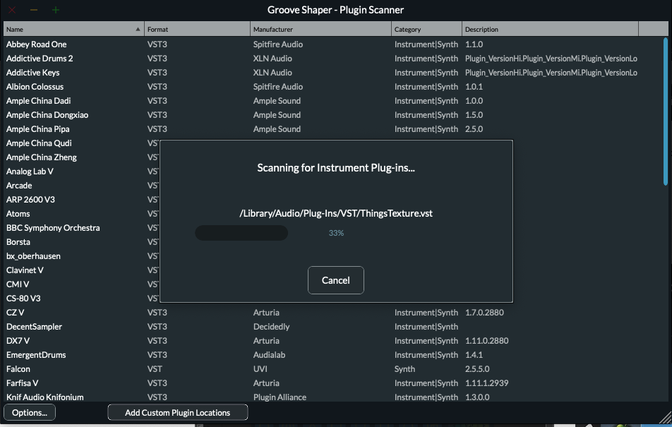 Groove Shaper plugin scan