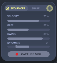 Groove Shaper sequencer parameters