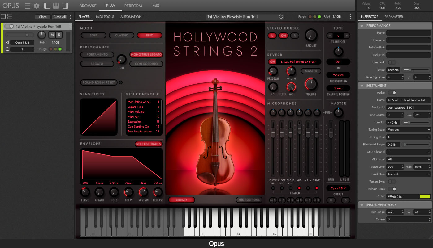 Hollywood Strings 2 GUI