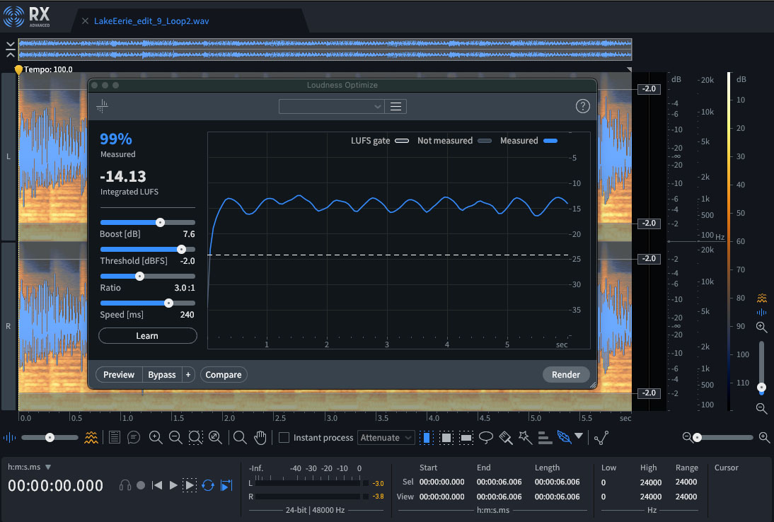 RX11 - Loudness Optimize