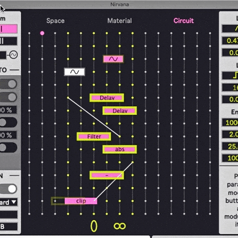 Nirvana - Inspiring New Max for Live Device for Musically Controllable Feedback (review + 29 examples) 9 GIF 6 (busted ass circuit)