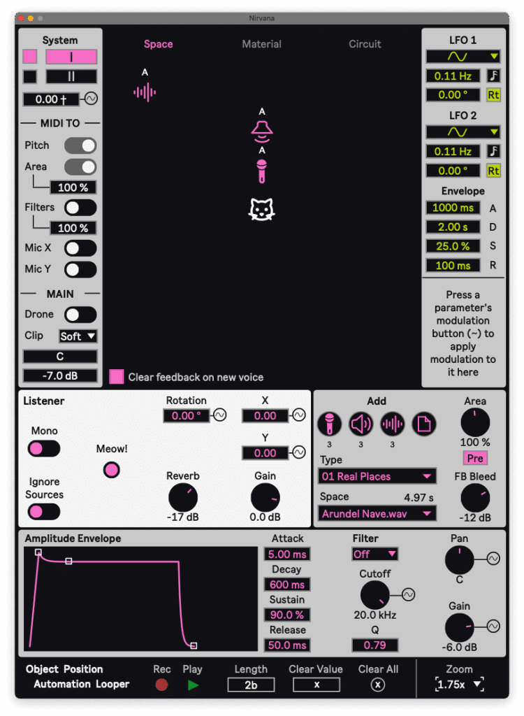 Nirvana - Inspiring New Max for Live Device for Musically Controllable Feedback (review + 29 examples) 2 Nirvana-Space Max for Live Device