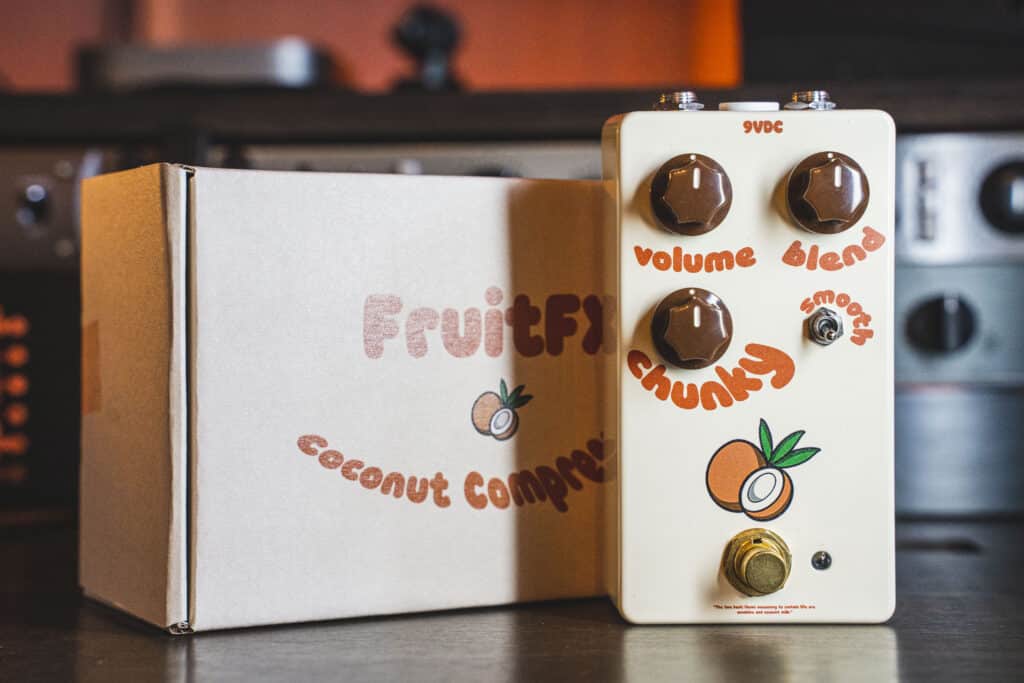 FruitFX Coconut Compressor: Smooth, Musical Compression from an Exciting New Pedal-Maker 2 fruitFX-coconut-compressor-wide