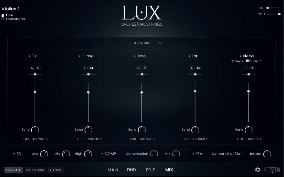 LUX Strings Instrument Mix