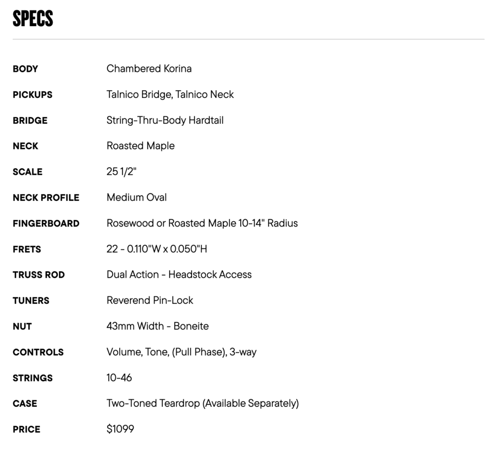 Reverend Eastsider T Review – A Thrilling Modern Take on the Classic T-Style Guitar 3 reverend-eastsider-t-specs