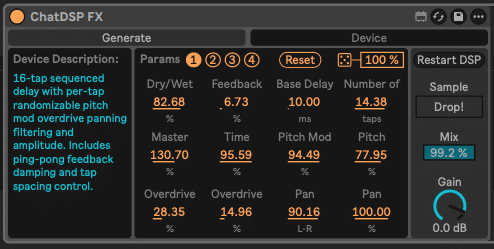 ChatDSP - Create M4L Devices with Text Prompts 6 ChatDSP FX2