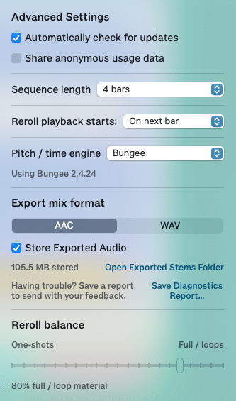 Upcycle by Aria Labs (review + examples) 5 Upcycle global settings